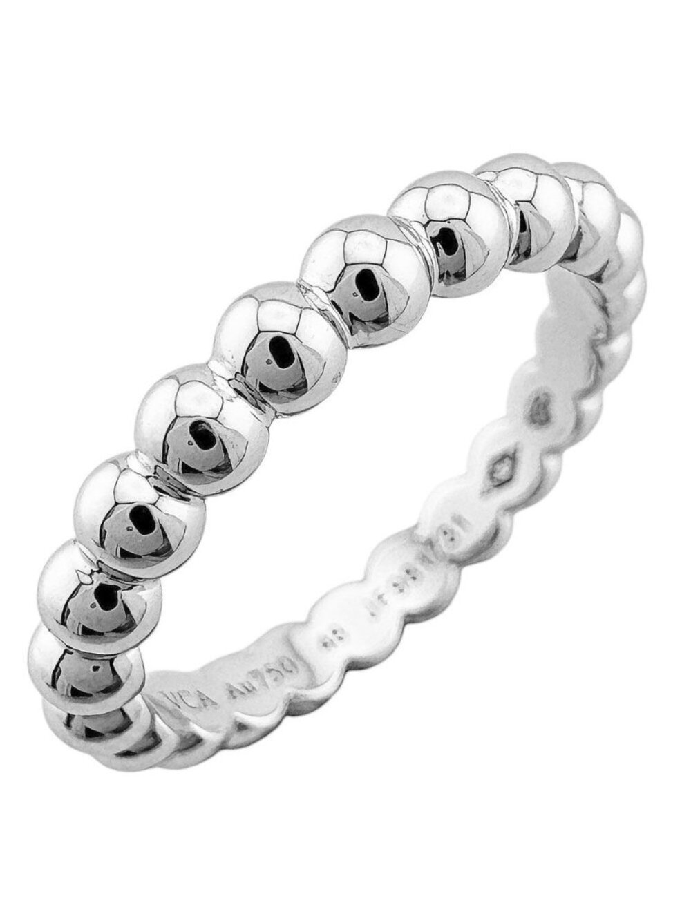 Van Cleef & Arpels Perlee Ring 18k White Gold